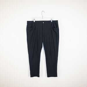 Lululemon Men's ABC Slim fit 5 Pocket Pants in Black Warstreme 38x26